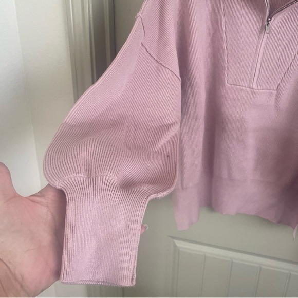 White Birch Pink Cowl Neck Sweater - Picture 3 of 7